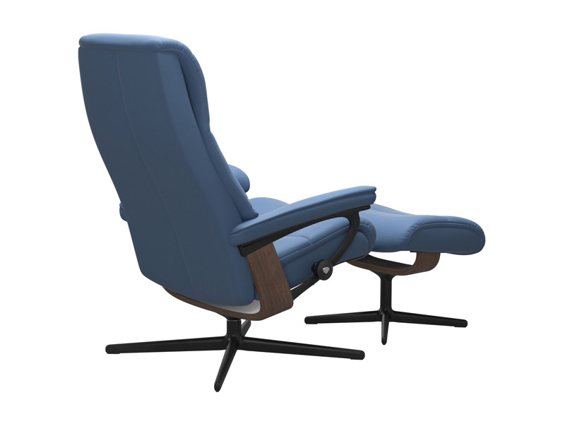 Stressless View (M) Cross Chair with Ottoman 