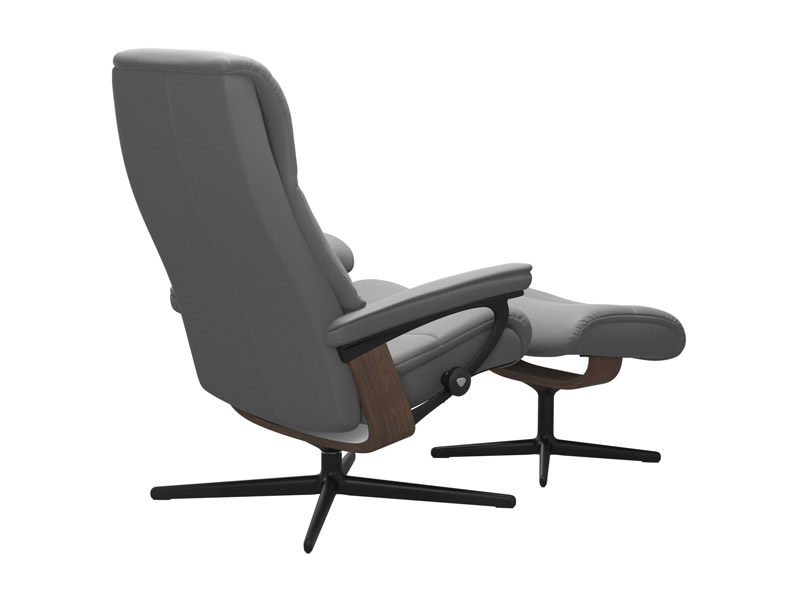 Stressless View (M) Cross Chair with Ottoman 