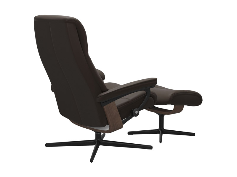Stressless View (M) Cross Chair with Ottoman 