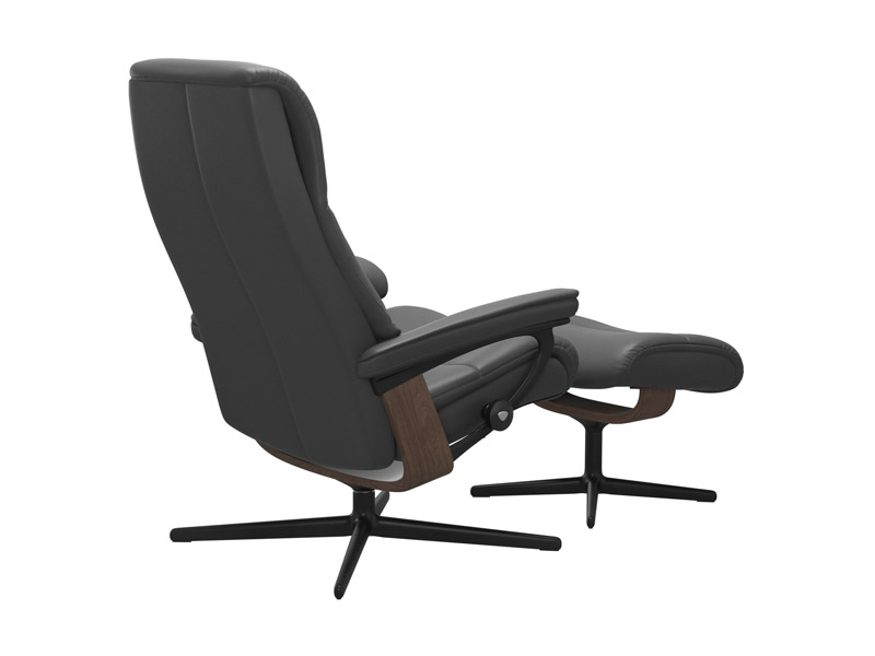 Stressless View (M) Cross Chair with Ottoman 
