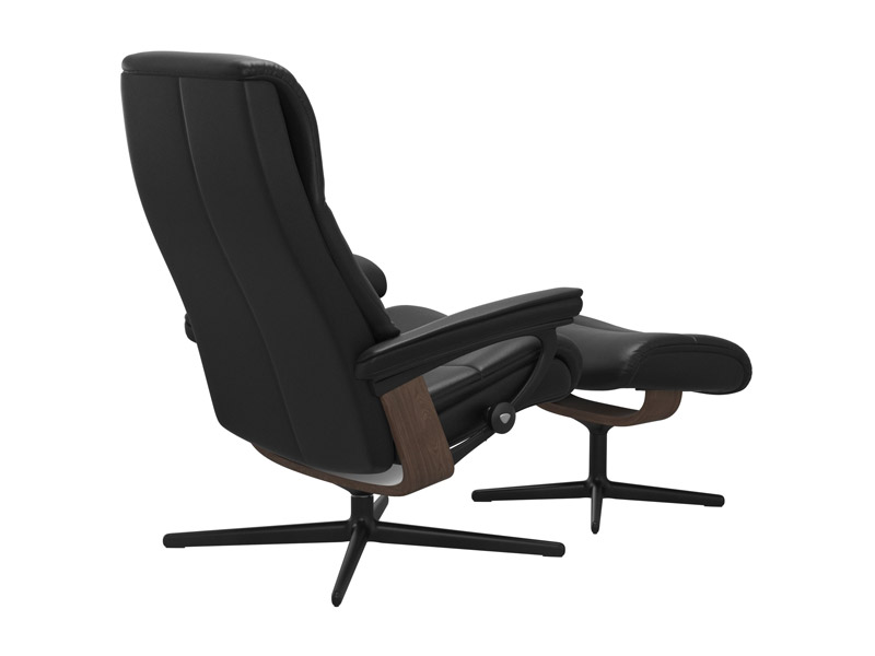 Stressless View (M) Cross Chair with Ottoman 