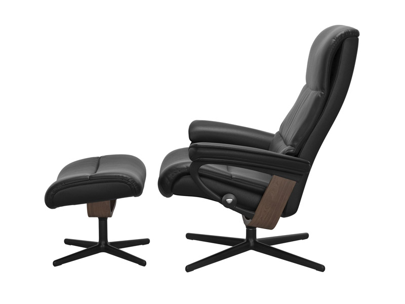 Stressless View (M) Cross Chair with Ottoman 
