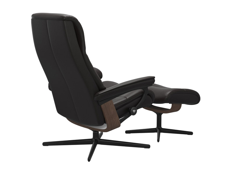 Stressless View (M) Cross Chair with Ottoman 