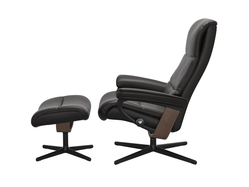 Stressless View (M) Cross Chair with Ottoman 