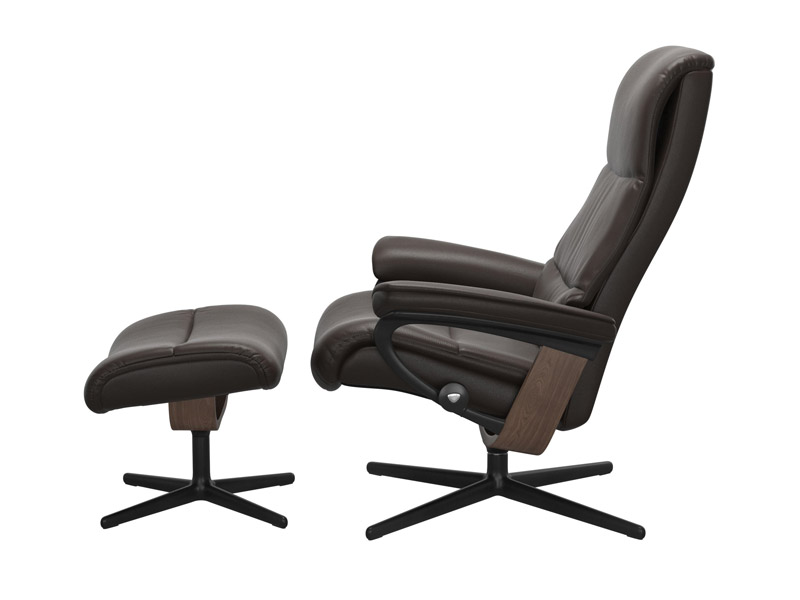 Stressless View (M) Cross Chair with Ottoman 