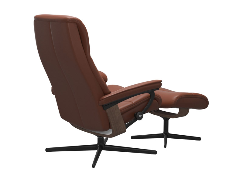 Stressless View (M) Cross Chair with Ottoman 