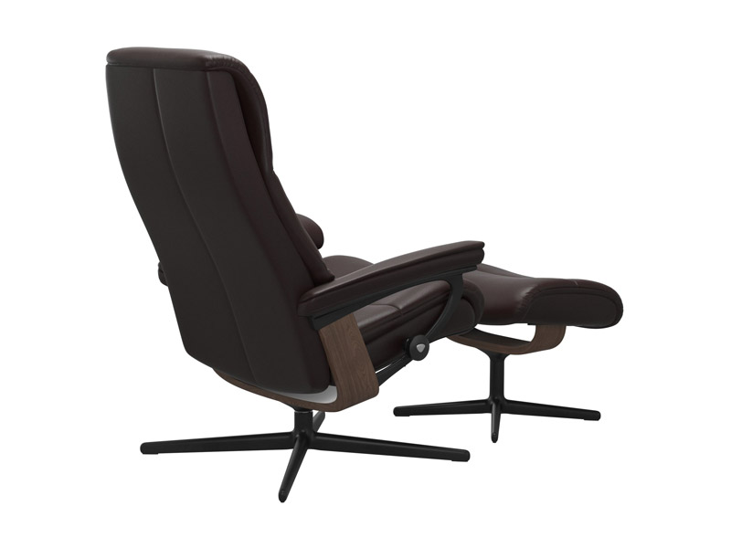 Stressless View (M) Cross Chair with Ottoman 