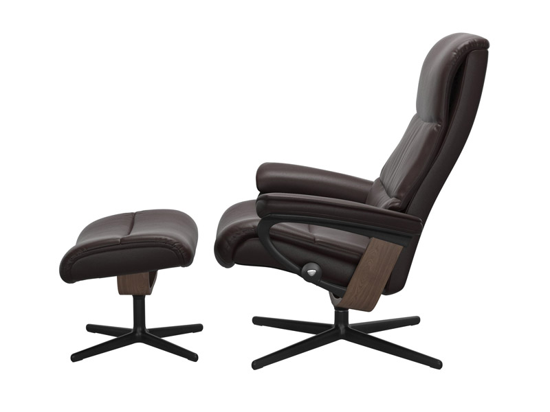 Stressless View (M) Cross Chair with Ottoman 