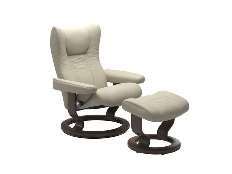 Stressless Wing (M) Classic Chair with Footstool 
