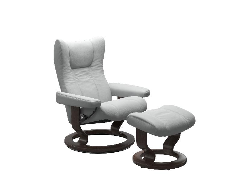 Stressless Wing (M) Classic Chair with Footstool 