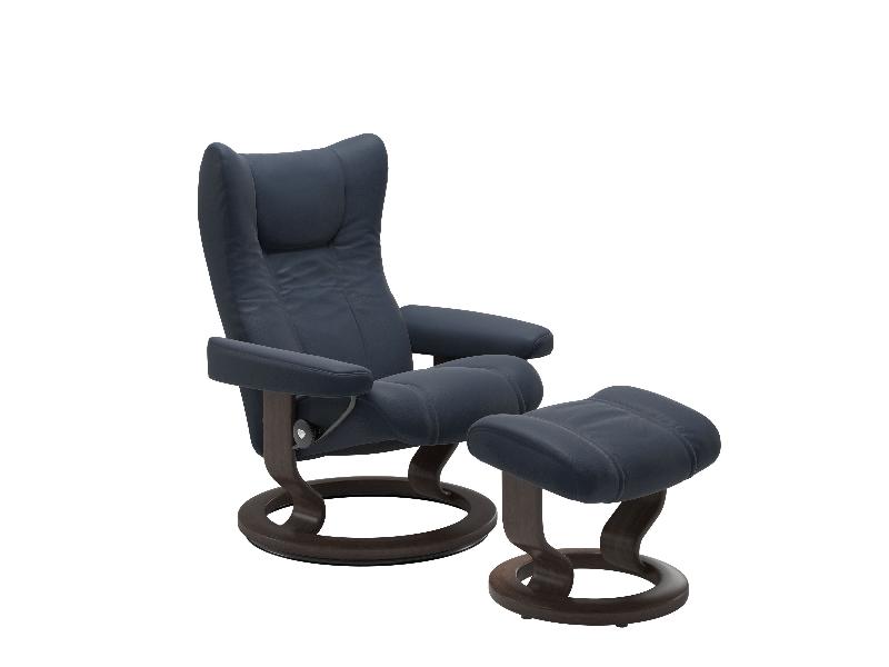 Stressless Wing (M) Classic Chair with Footstool 