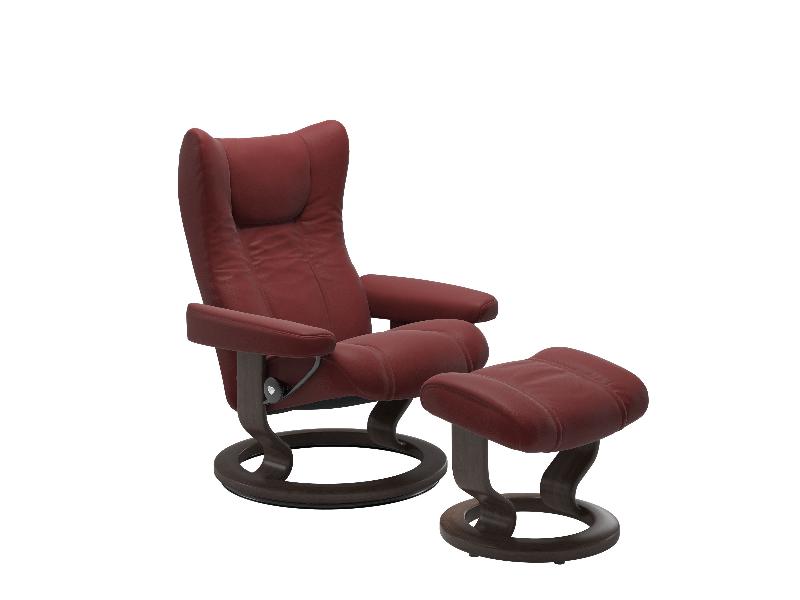 Stressless Wing (M) Classic Chair with Footstool 