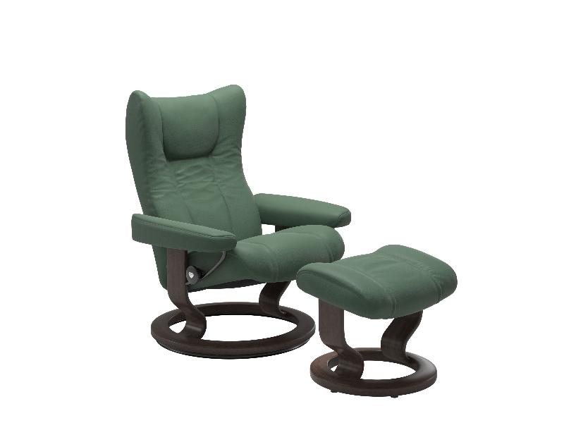 Stressless Wing (M) Classic Chair with Footstool 