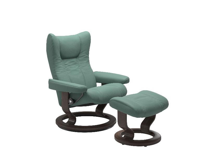 Stressless Wing (M) Classic Chair with Footstool 