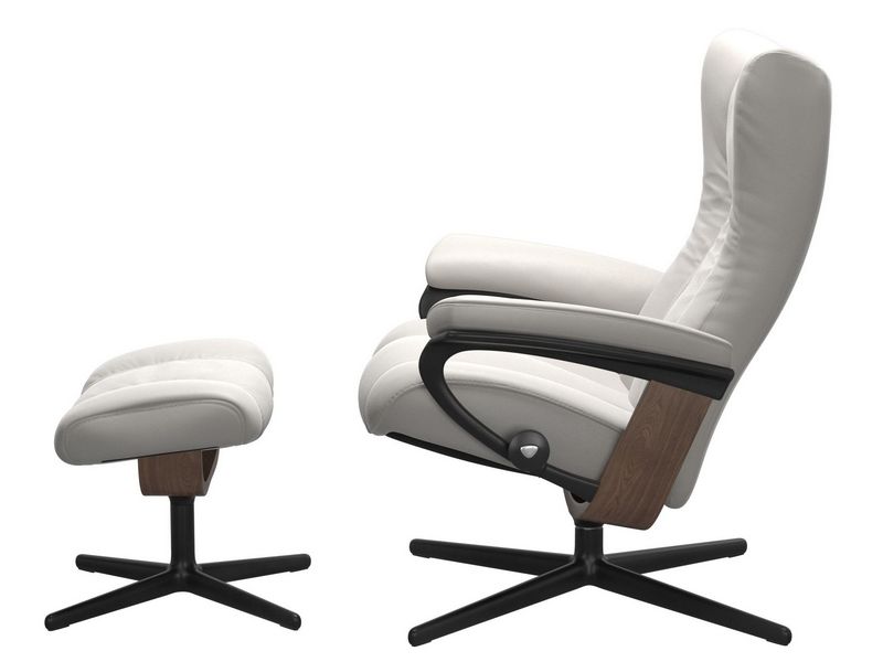 Stressless Wing (M) Cross Chair with Ottoman 