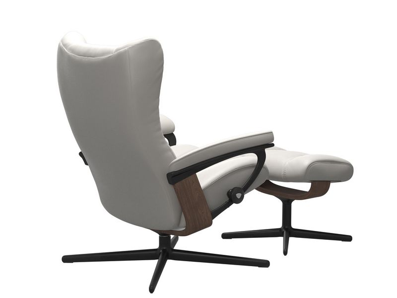 Stressless Wing (M) Cross Chair with Ottoman 