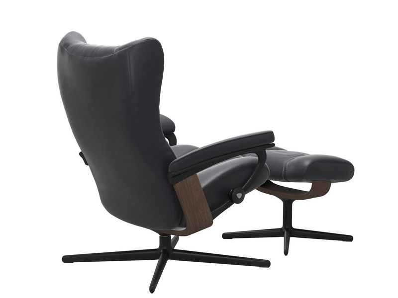 Stressless Wing (M) Cross Chair with Ottoman 