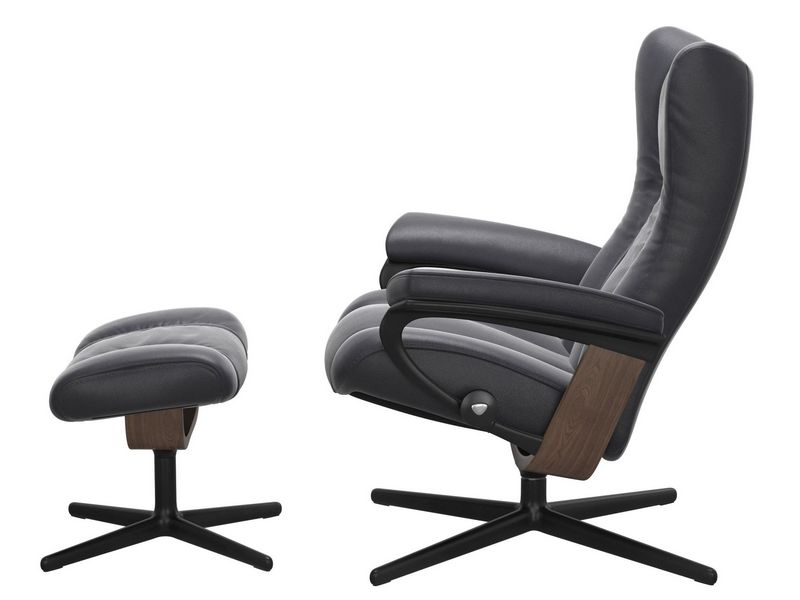 Stressless Wing (M) Cross Chair with Ottoman 