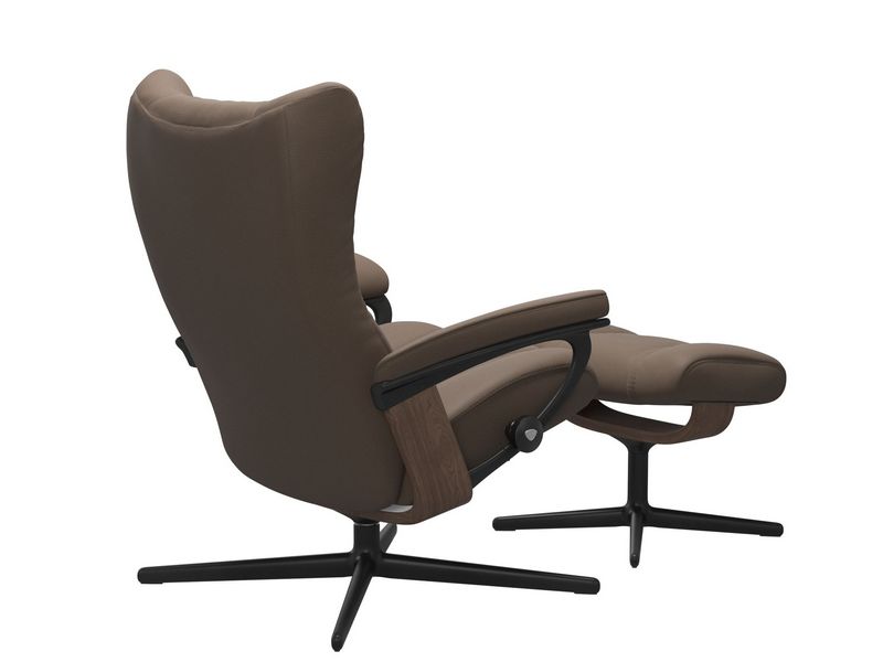 Stressless Wing (M) Cross Chair with Ottoman 