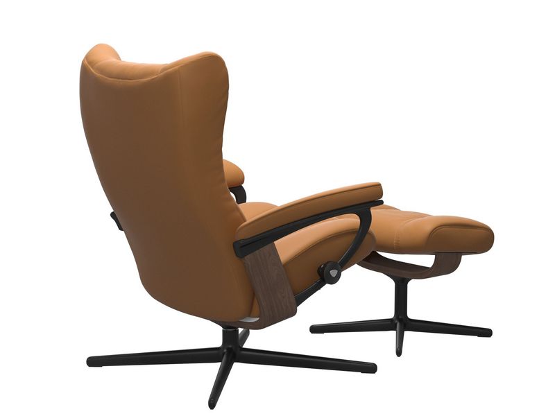 Stressless Wing (M) Cross Chair with Ottoman 