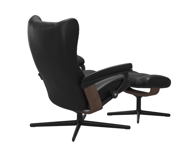 Stressless Wing (M) Cross Chair with Ottoman 