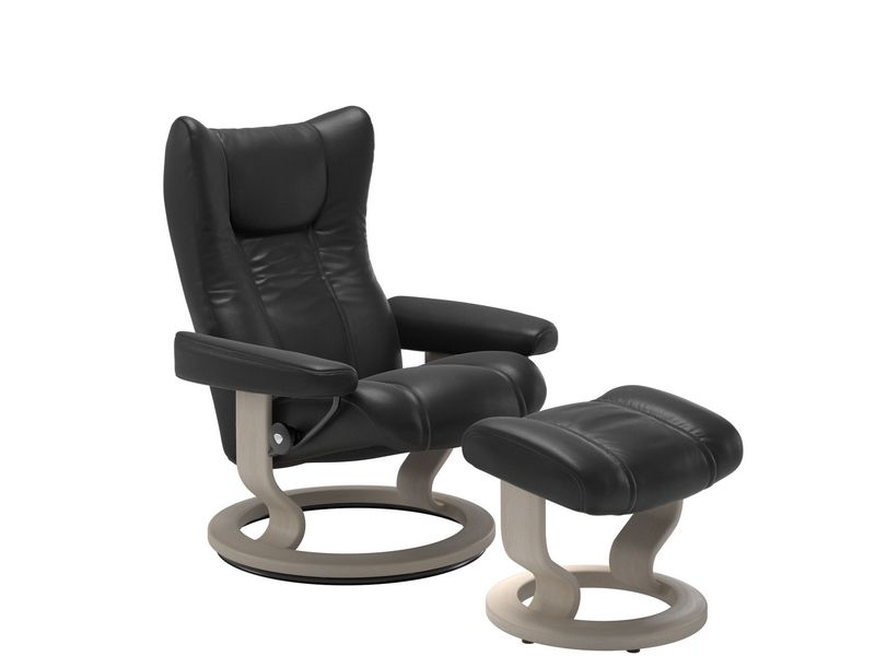 Stressless Wing (M) Classic Chair with Footstool 