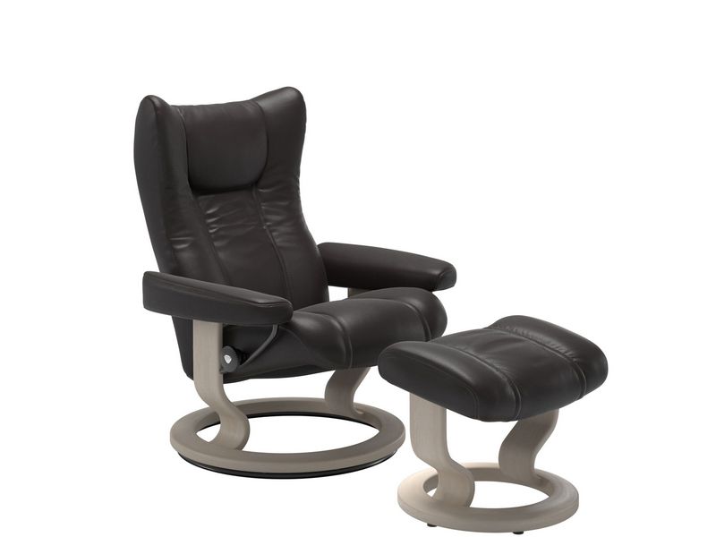 Stressless Wing (M) Classic Chair with Footstool 