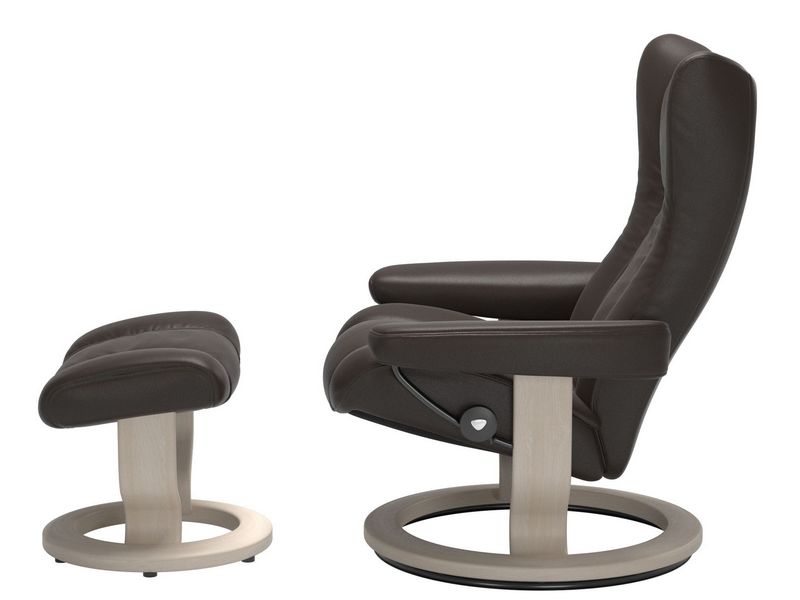 Stressless Wing (M) Classic Chair with Footstool 