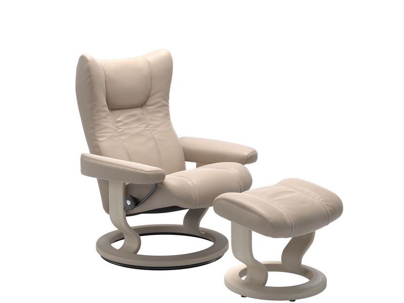Stressless Wing (M) Classic Chair with Footstool 