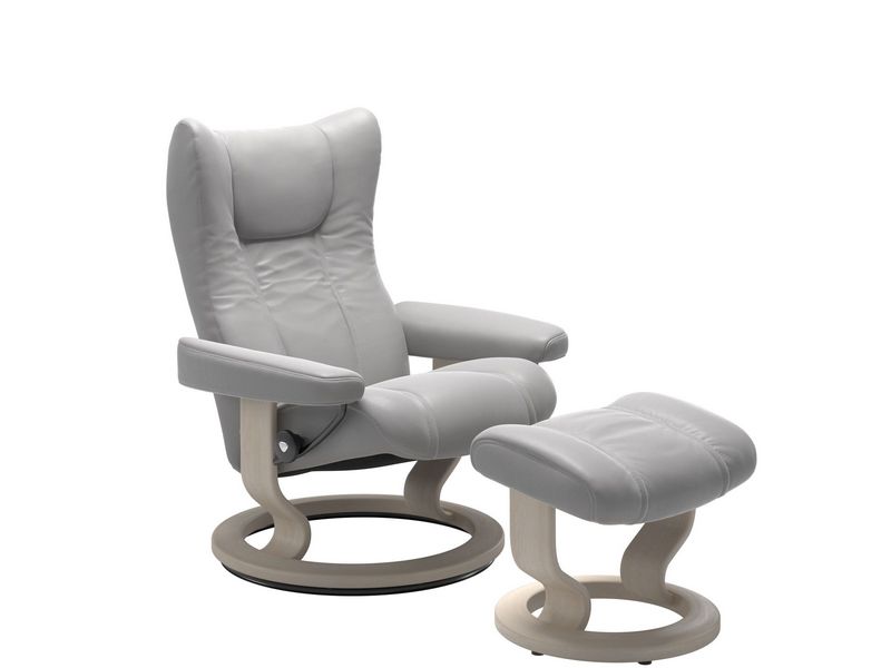 Stressless Wing (M) Classic Chair with Footstool 