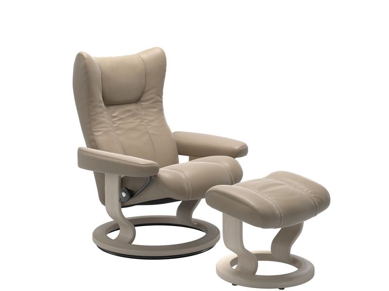 Stressless Wing (M) Classic Chair with Footstool 