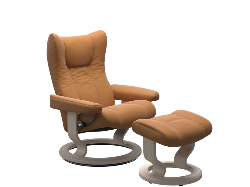 Stressless Wing (M) Classic Chair with Footstool 