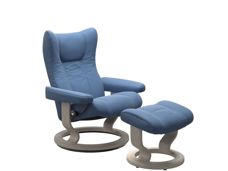 Stressless Wing (M) Classic Chair with Footstool 