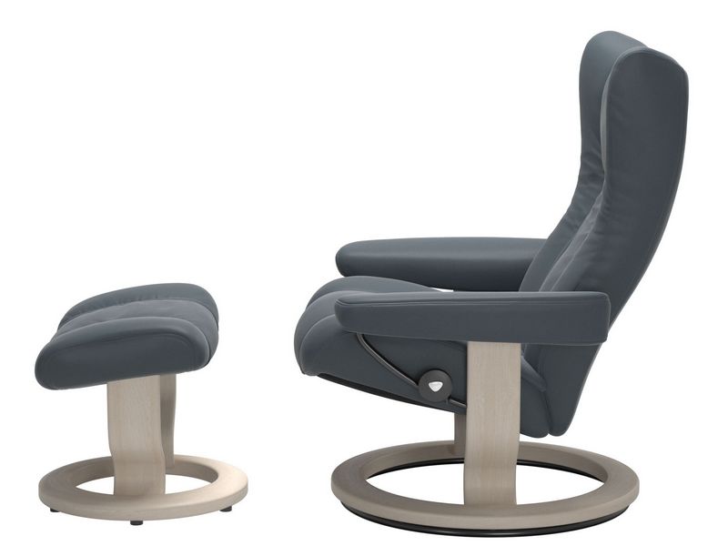 Stressless Wing (M) Classic Chair with Footstool 