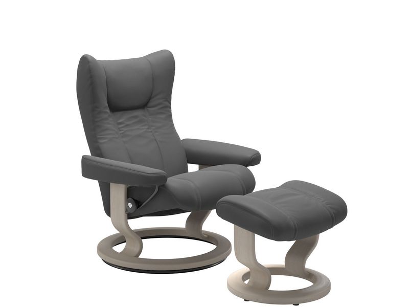 Stressless Wing (M) Classic Chair with Footstool 