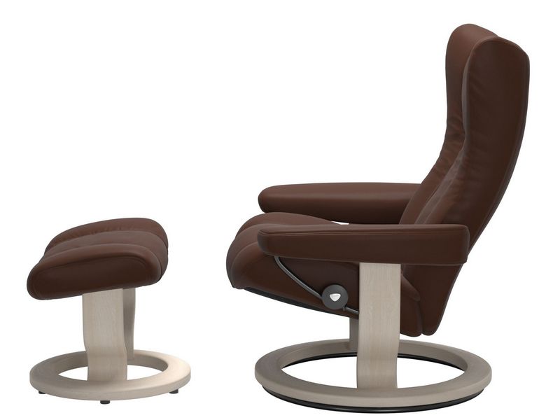 Stressless Wing (M) Classic Chair with Footstool 