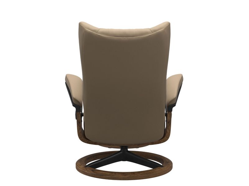 Stressless Wing (L) Signature Base Recliner with Ottoman