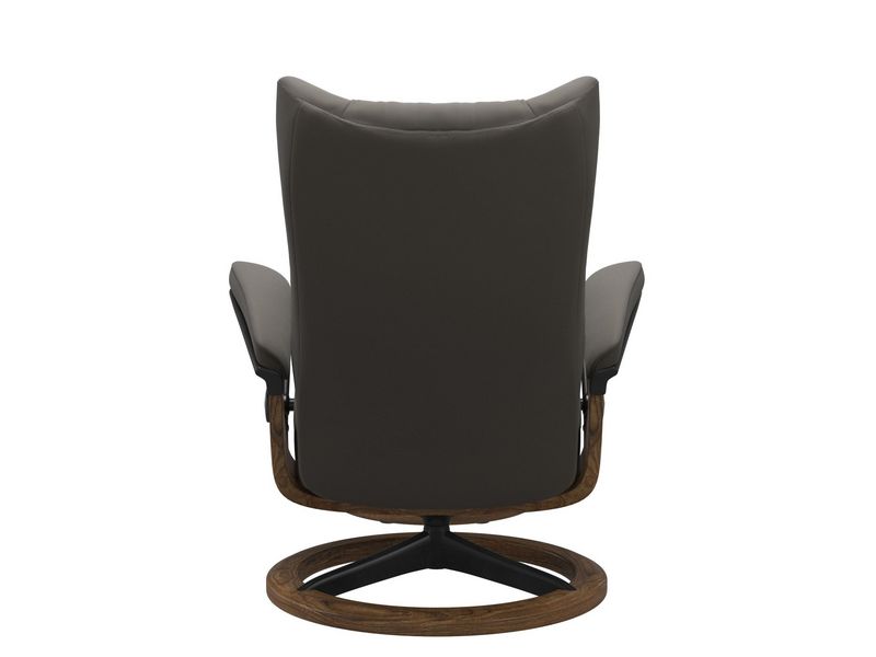 Stressless Wing (L) Signature Base Recliner with Ottoman