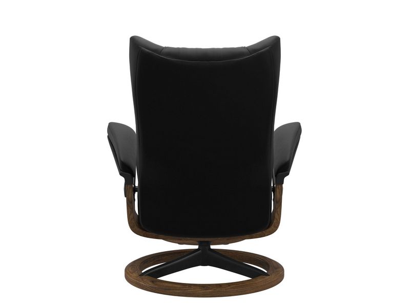 Stressless Wing (L) Signature Base Recliner with Ottoman