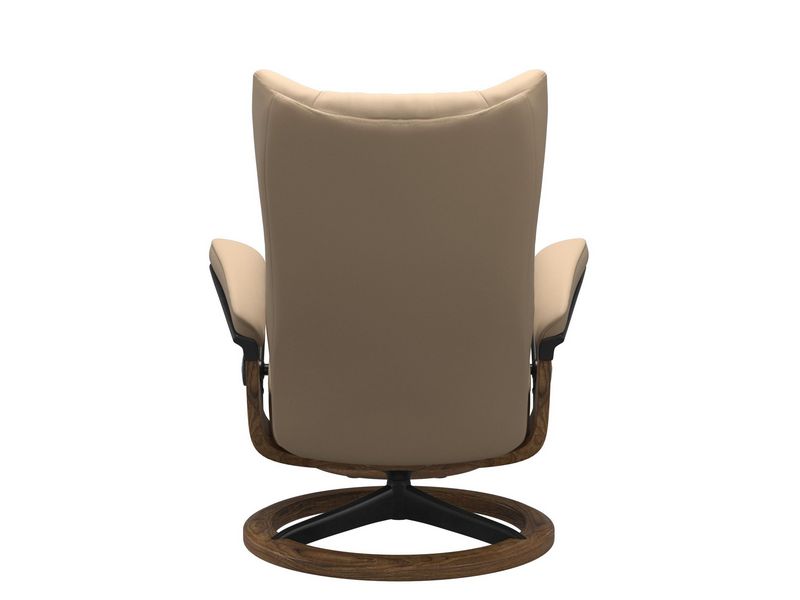 Stressless Wing (L) Signature Base Recliner with Ottoman