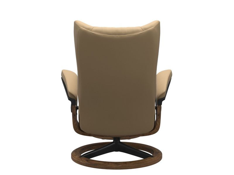 Stressless Wing (L) Signature Base Recliner with Ottoman