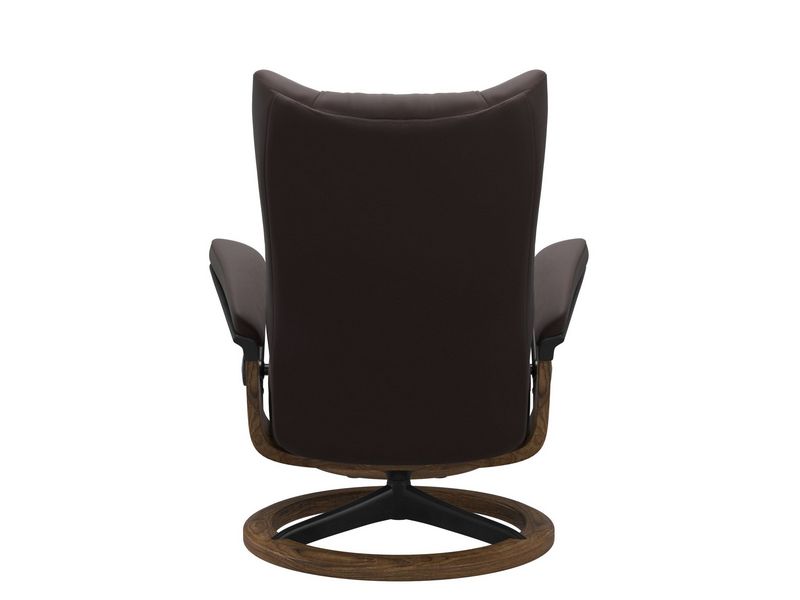 Stressless Wing (L) Signature Base Recliner with Ottoman