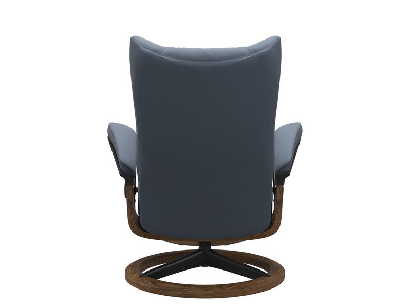 Stressless Wing (L) Signature Base Recliner with Ottoman