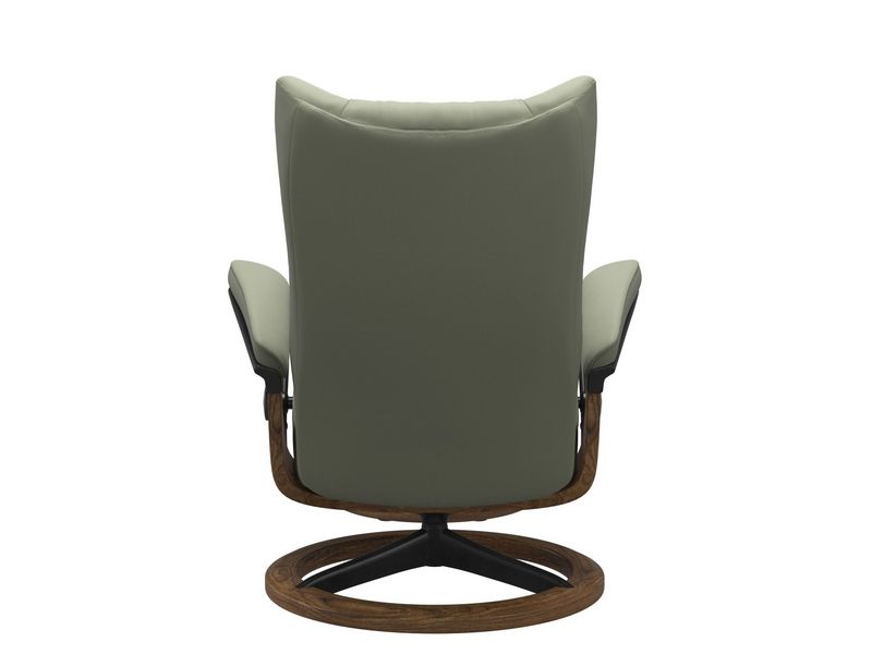 Stressless Wing (L) Signature Base Recliner with Ottoman