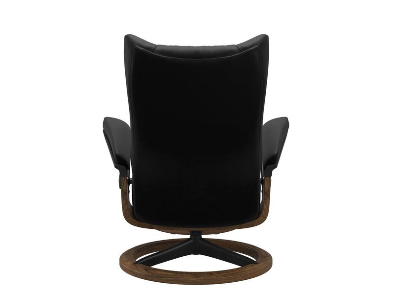 Stressless Wing (L) Signature Base Recliner with Ottoman