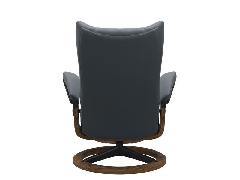 Stressless Wing (L) Signature Base Recliner with Ottoman