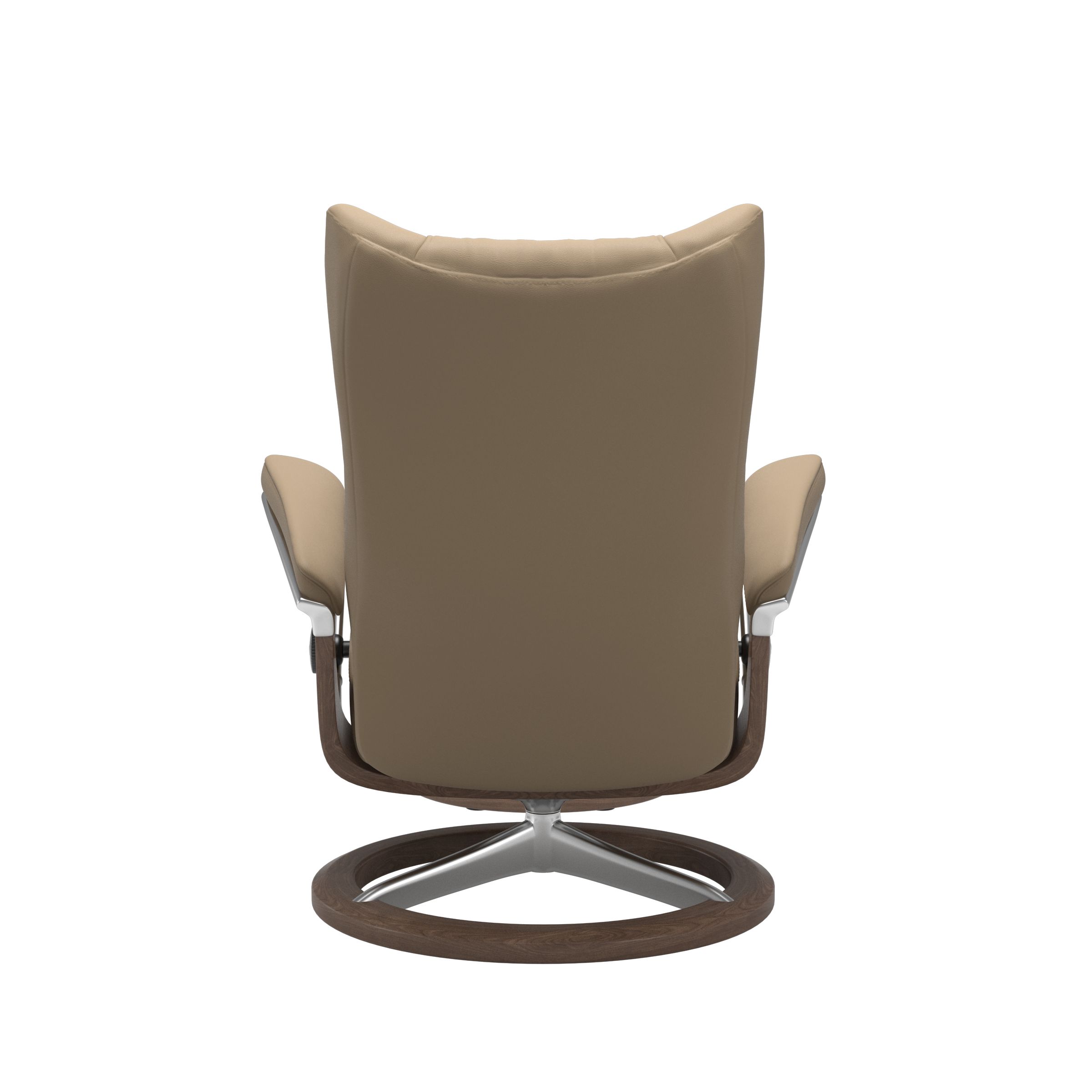 Stressless Wing (L) Signature Base Recliner with Ottoman
