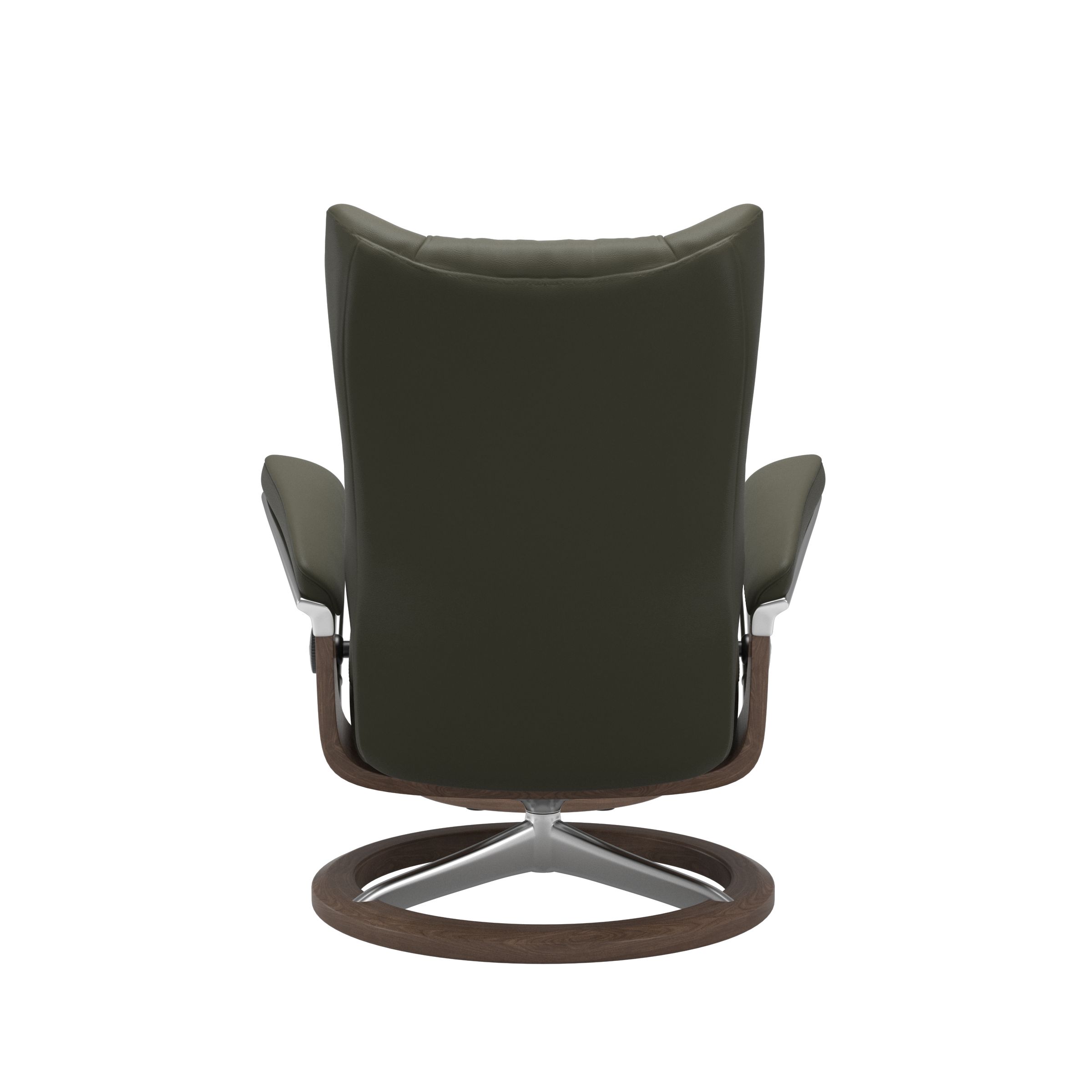 Stressless Wing (L) Signature Base Recliner with Ottoman