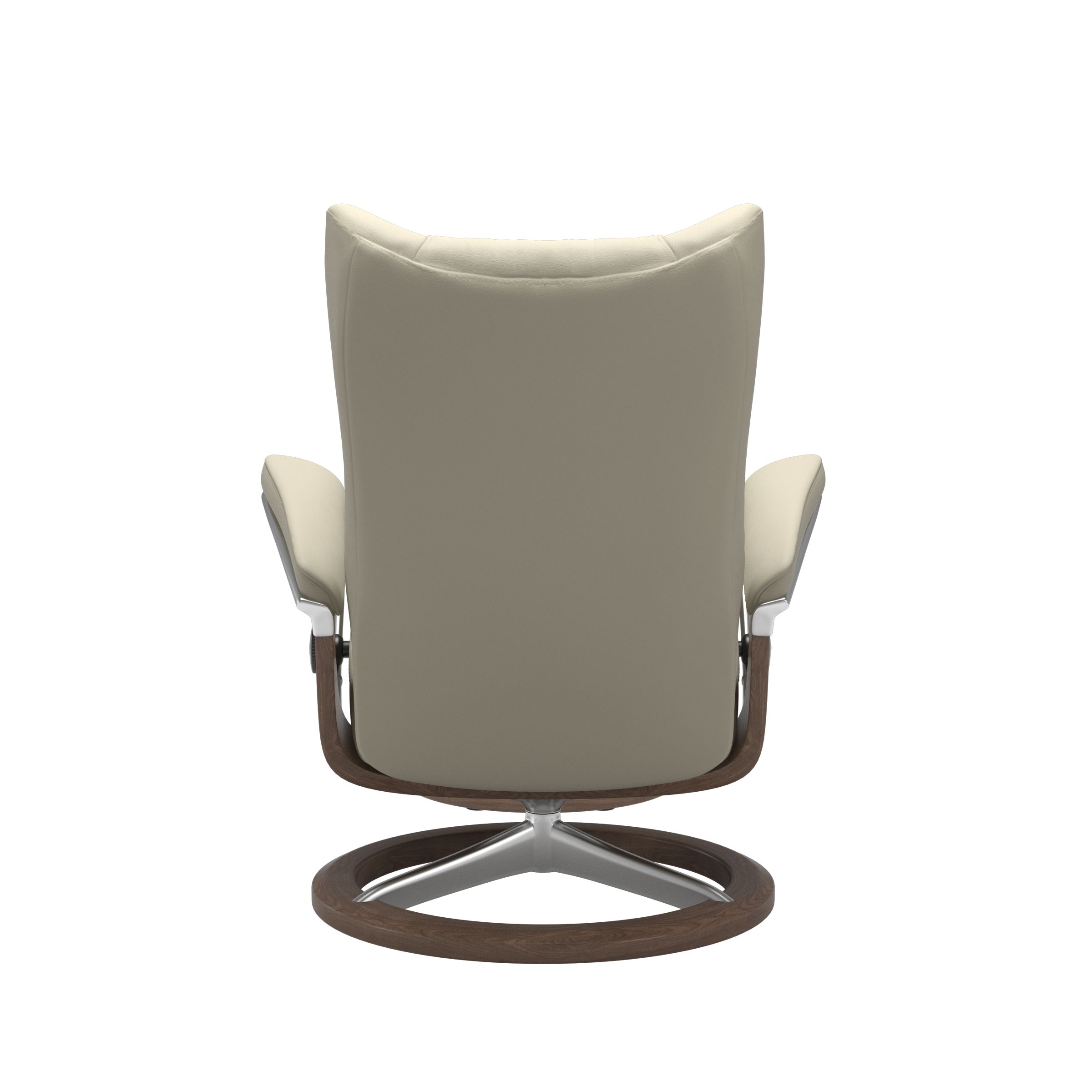 Stressless Wing (L) Signature Base Recliner with Ottoman