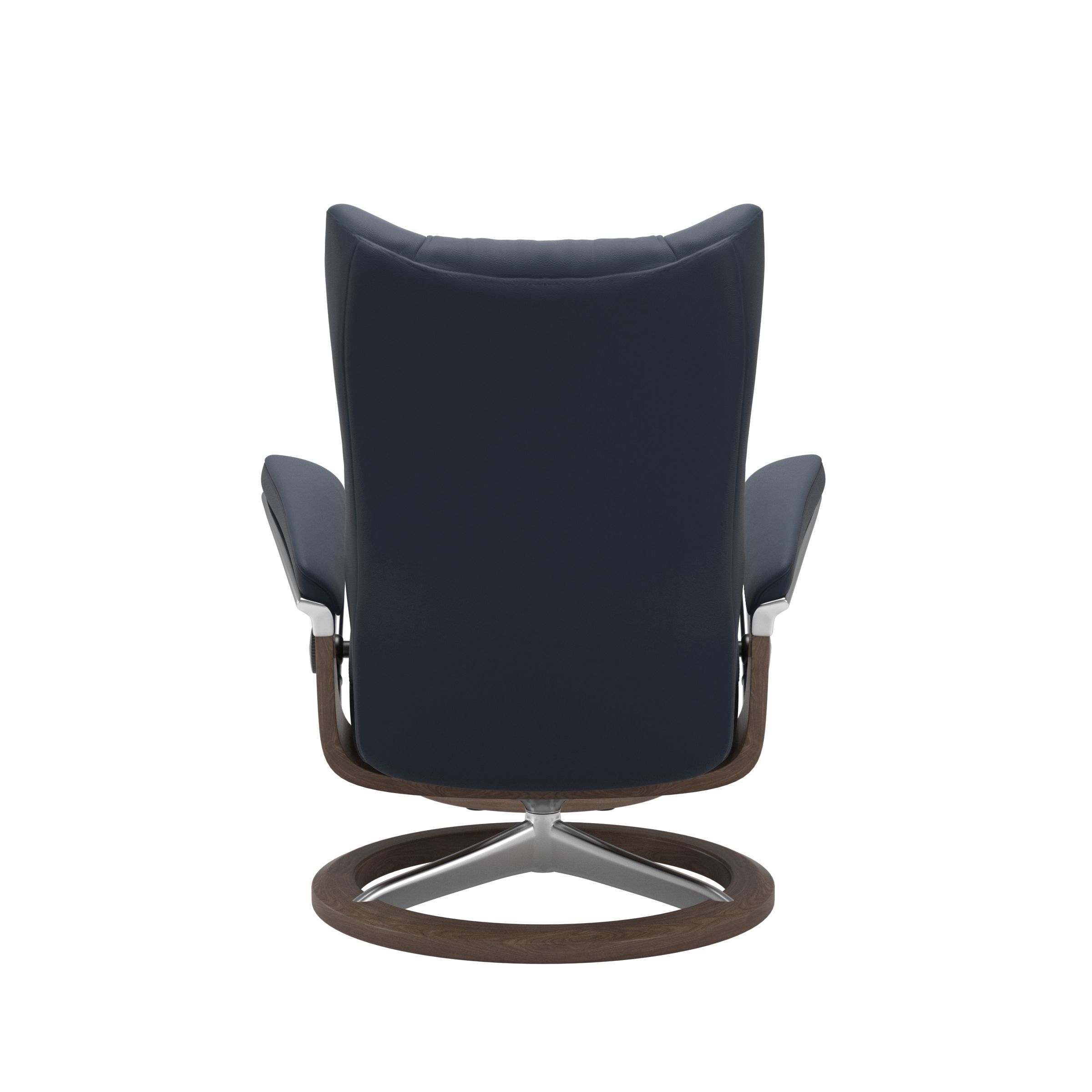 Stressless Wing (L) Signature Base Recliner with Ottoman